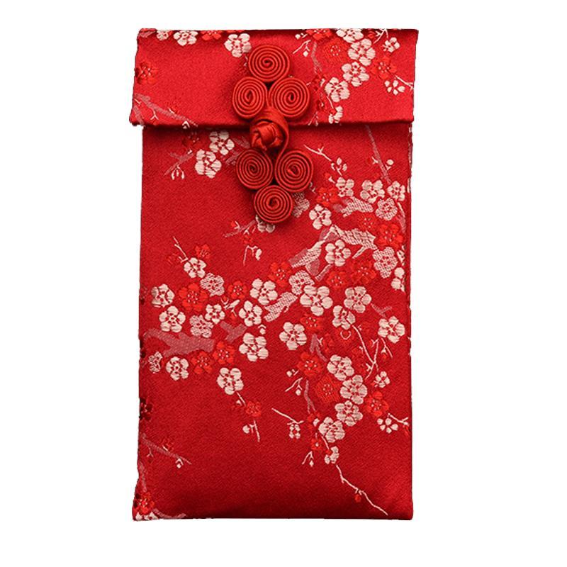 结婚婚庆用品个性创意婚礼喜字利是封高档红包袋锦缎布艺万元红包
