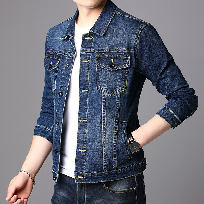 梵克公牛牛仔外套2021春季新款牛仔衣韩版潮男夹克衫修身上衣官方男装