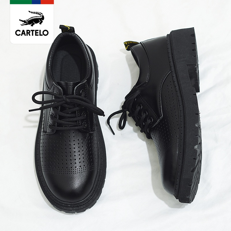 线下专柜同款卡帝乐鳄鱼cartelo新款时尚透气男士休闲鞋小皮鞋男鞋