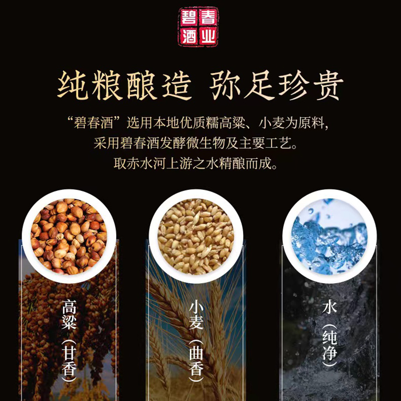 [地方名酒老三春之一]碧春酒经典铁盖54度高度酒坤沙酱香型白酒纯粮食陈酿老酒收藏酒口粮酒整箱500ml*6瓶礼盒装高清大图