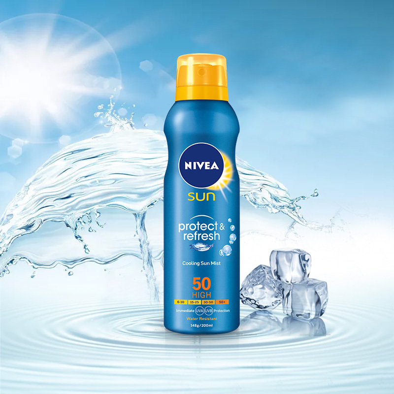 [清凉长效防晒+D3]NIVEA妮维雅凉感长效防晒喷雾SPF50 200ml