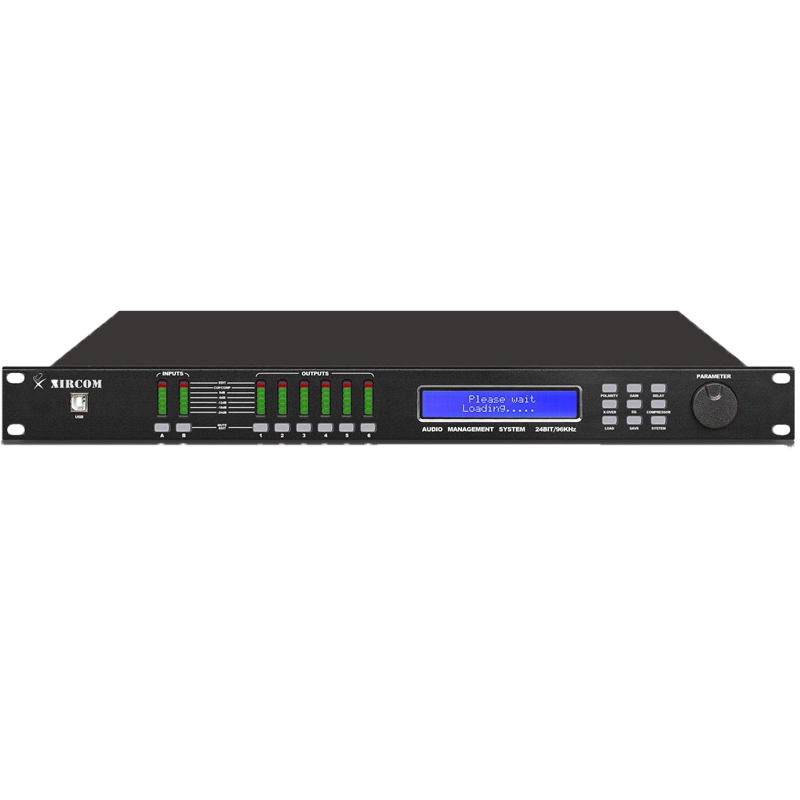捷讯XC-DSP46音箱处理器(4进6出)适用低噪声电路设计备有录音输出功能(黑色)高清大图