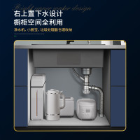 SEREN HOME 赛恩卫浴水槽单槽右置去水厨房洗菜盆加厚纳米手工大单槽台上台下洗碗池