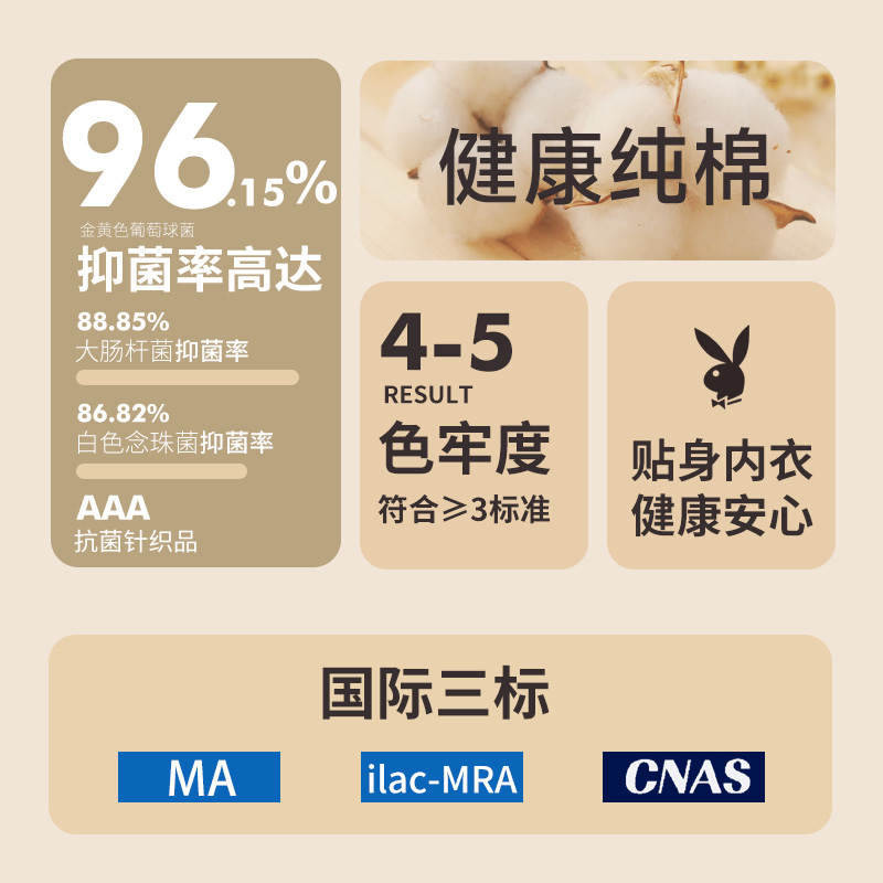 花花公子白色袜子男士冬季100%纯棉抗菌中筒袜男生全棉透气长袜D透高清大图