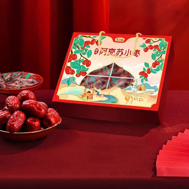 燕之坊红枣礼盒颗粒饱满大小均匀香味浓郁色泽油亮阿克苏小枣款648g高清大图