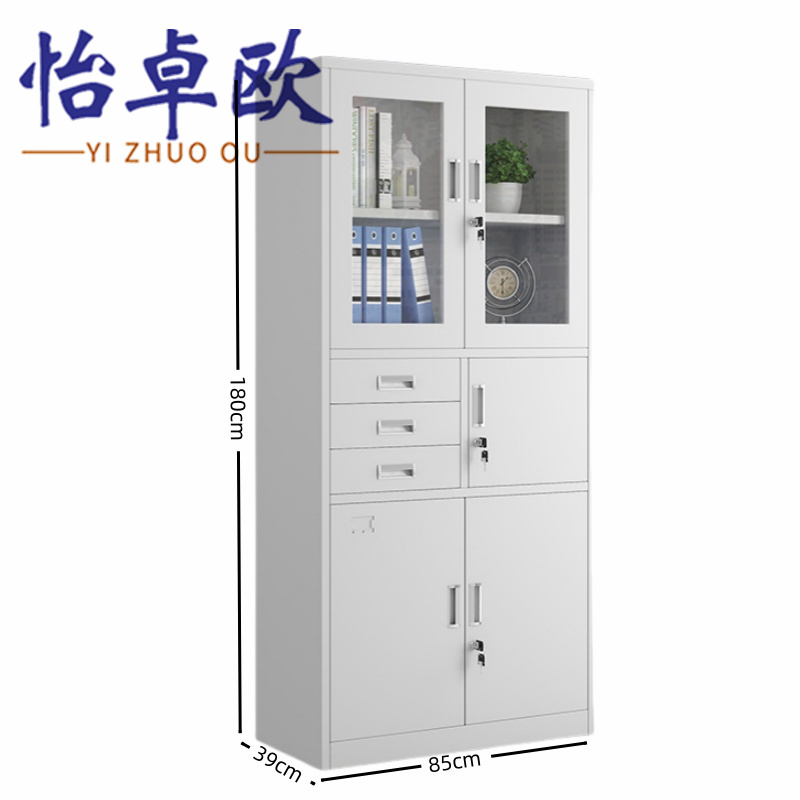 怡卓欧铁皮柜对开磁盘柜个高清大图