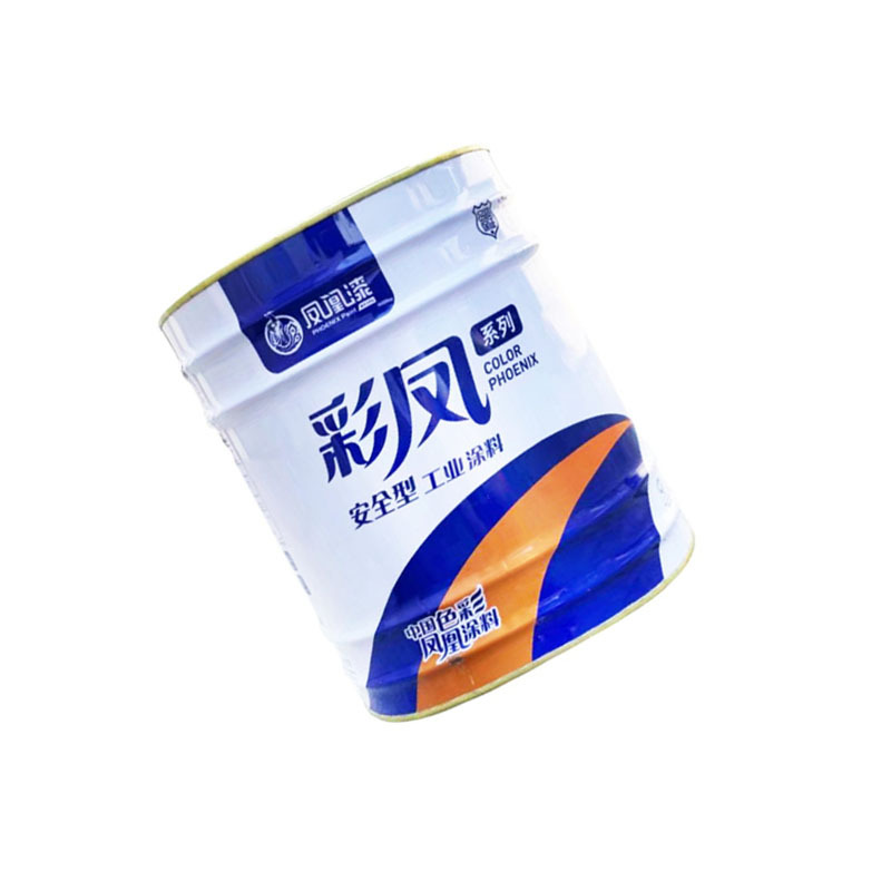 凤凰漆 安全型醇酸防腐涂料[中灰 13kg]醇酸调和漆防锈漆 钢结构木材栏杆船舶门窗彩钢瓦设备工程金属油漆