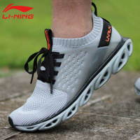 李宁LI-NING2018年男鞋跑步鞋透气防滑一体织慢跑鞋运动鞋跑步鞋