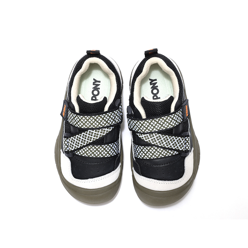 pony波尼男女童鞋2023秋新款轻便舒适休闲运动鞋234k1ca51bk
