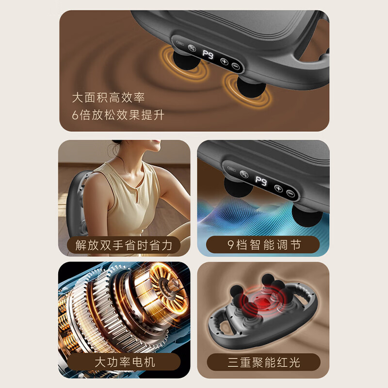 摩飞电器MFHZPOK多功能按摩器(六头)MF-6811高清大图