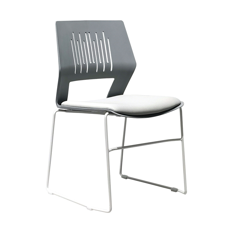 臻远 ZY-7492 简约培训椅办公会议椅电脑椅靠背椅 灰背灰垫