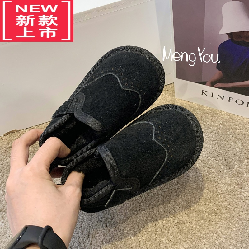 可莉允儿童雪地靴女2022冬季新款加绒男童靴子宝宝棉靴冬靴加厚女童棉鞋