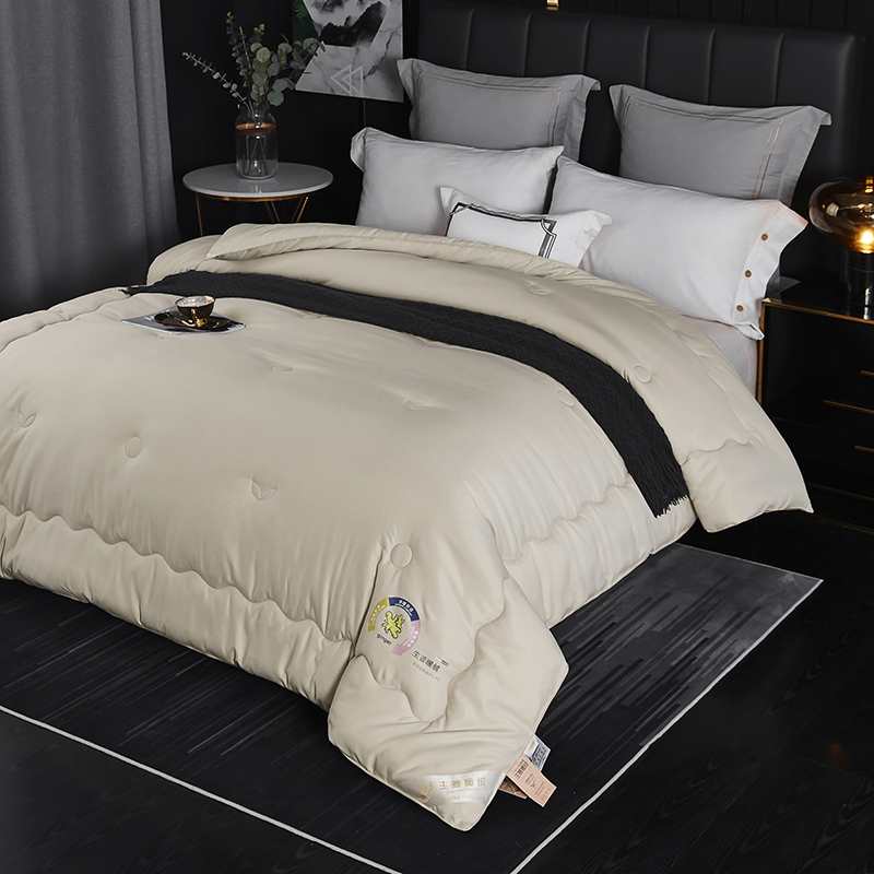 唐纳家纺 驱寒暖绒春秋被-卡其 200×230cm/2900g- TN-SAQ21026高清大图