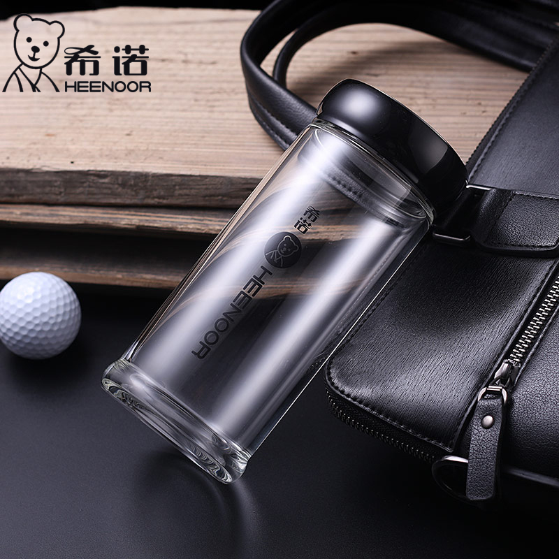 希诺XN-6008单层玻璃杯男士女士办公茶杯水杯子 530ML 图色.