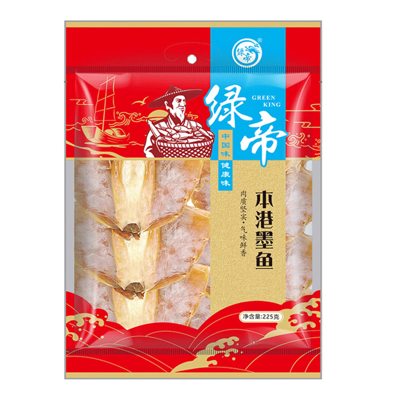 绿帝本港墨鱼干劲道有韧性干度足口感鲜自然晾晒咸淡适中225g