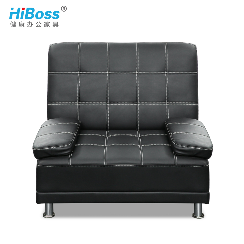 HiBoss皮艺沙发可折叠客厅门店出租房懒人小户型沙发床