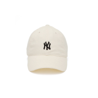 MLB棒球帽男女通用弯檐帽子男情侣款 NY扬基韩版时尚运动硬顶刺绣鸭舌帽 白色黑标 32CP7701150I