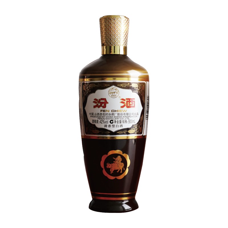 山西汾酒42度出口型摩登棕瓷500ml12瓶整箱国产清香型粮食白酒