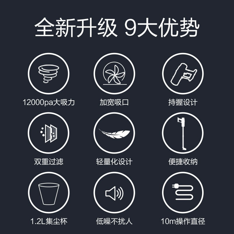 宝家丽(bobbot) 吸尘器 家用手持推杆两用吸尘器大吸力 BW520无线吸尘器