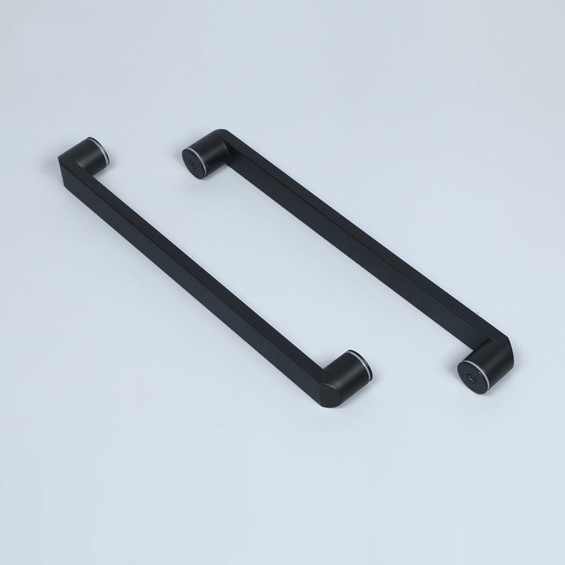 哑黑浴室闪电客卫生间玻璃拉手黑色淋浴房移把手304不锈钢孔距440黑色