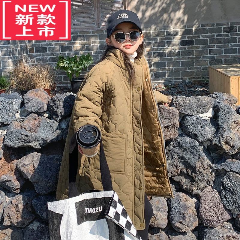 可莉允女童棉服冬季2022新款洋气中大童夹棉袄女孩冬装儿童加厚棉衣外套图片