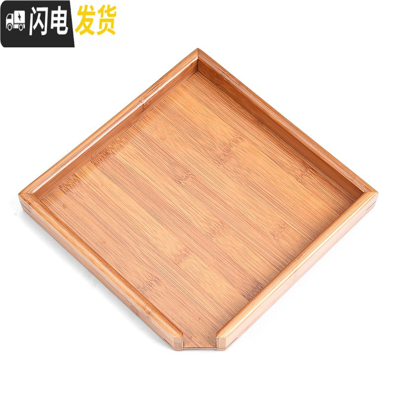 三维工匠普洱茶盒分茶盘功夫茶具套装茶叶罐茶刀茶饼竹制日式茶道配件 单个分茶盘大号