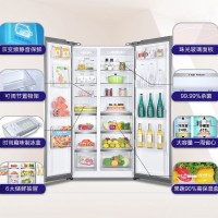 海尔(Haier) BCD-651WDEC 651升对开门双变频风冷无霜节能家用电冰箱 对开门冰箱 彩晶冰箱