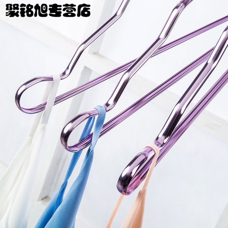 10个装铝合金衣架太空铝无痕衣撑家用衣挂成人衣服架生活日用洗晒用品衣架