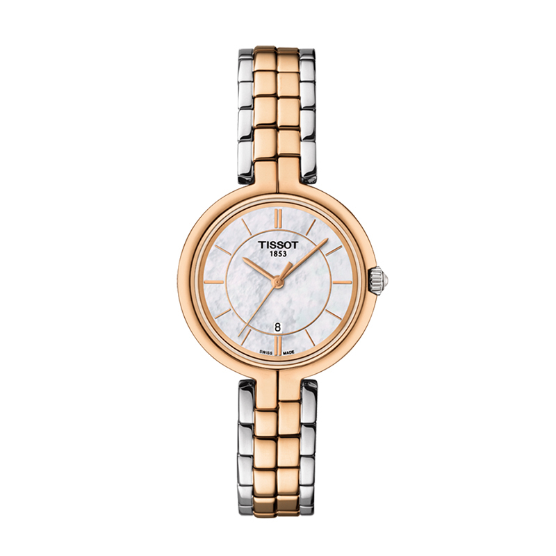 天梭 (TISSOT) 弗拉明戈系列 休闲 商务 时尚 皮带 钢带 女士 石英表T094.210.11.121.00