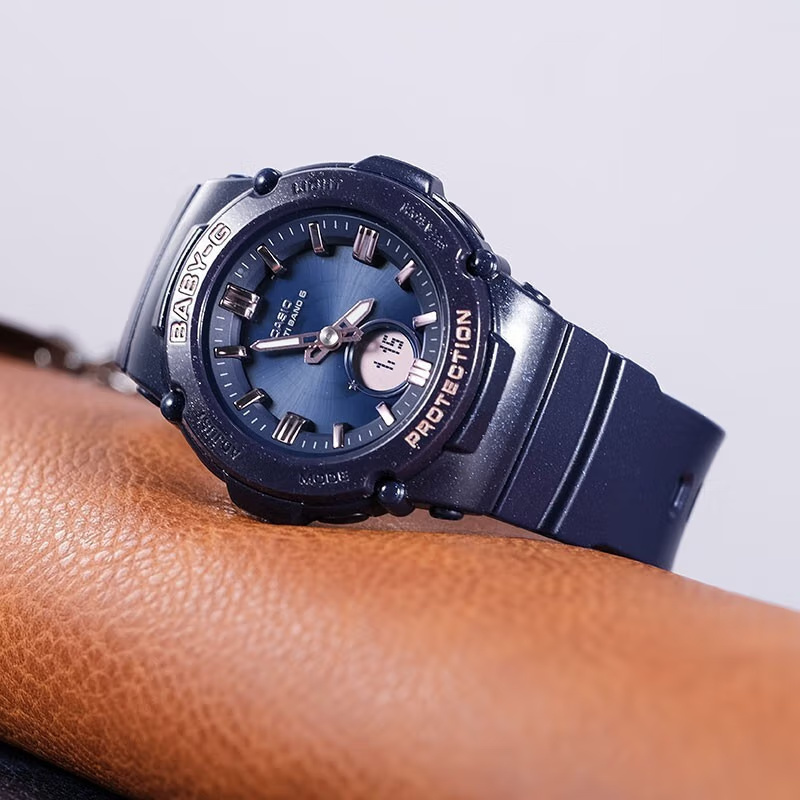 全国联保casio卡西欧babyg户外海滩简约运动防水石英女表时尚腕表bga