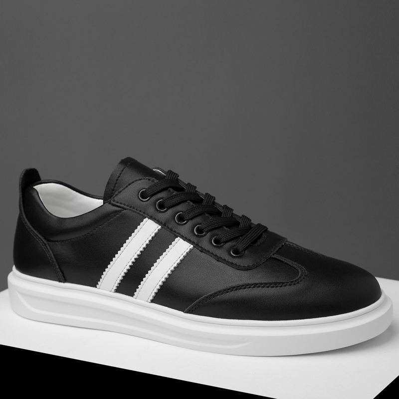 品牌百丽牧貂休闲板鞋春季透气潮鞋白底韩版时尚男鞋青年皮鞋搭配小脚