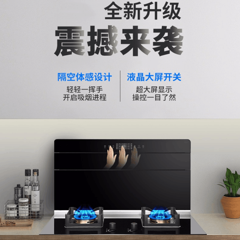 欧诚集成灶分体式 L5-2侧吸式体感抽油烟机燃气灶具套装 嵌入式燃气灶集成环保灶具 液化气/天然气图片