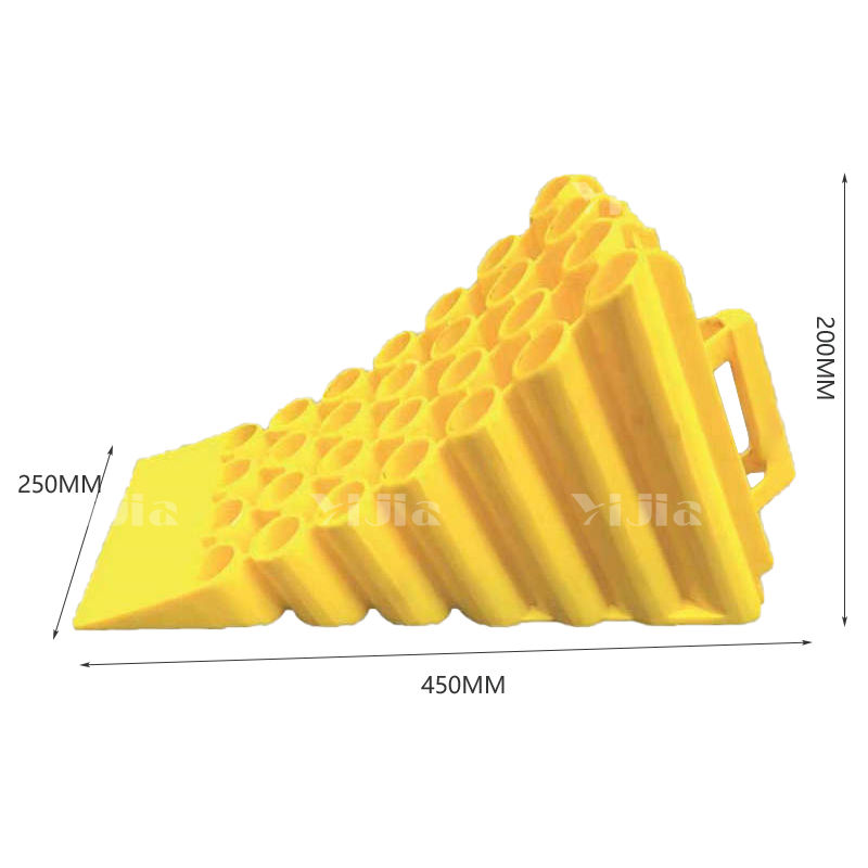翌嘉YJ4121903 塑料止退器塑料止滑器停车斜坡垫三角木阻车器 450*250*200mm高清大图