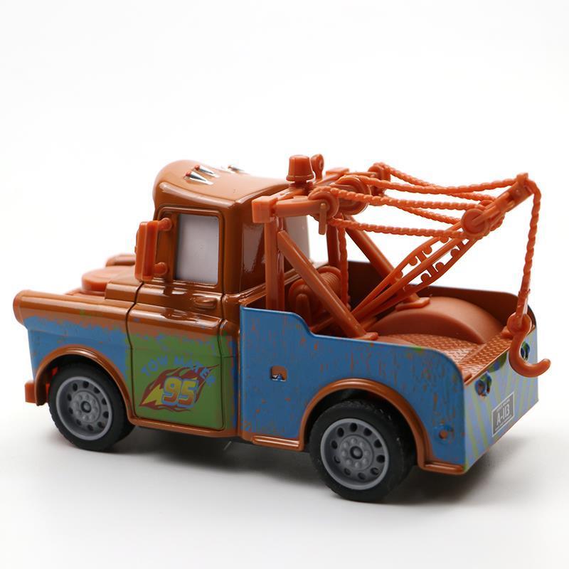 新款汽车总动员3麦昆大号合金板牙拖车儿童玩具小汽车带音乐回力大号