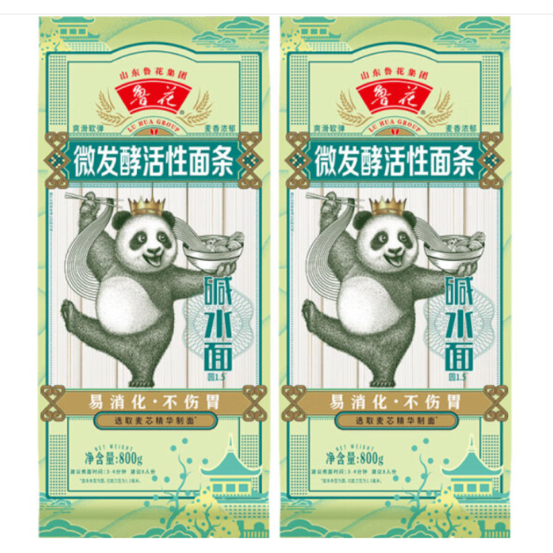 鲁花(熊猫系列)碱水面800g*2高清大图