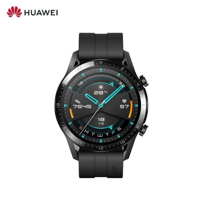 HUAWEI 智能手表 WATCH GT2(46mm) 曜石黑