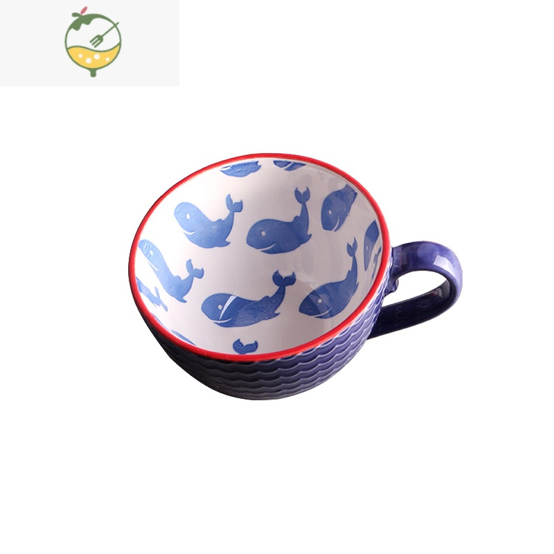 YICHENG杯子陶瓷个性早餐杯北欧麦片杯大咖啡杯情侣喝水杯好看的牛奶杯子