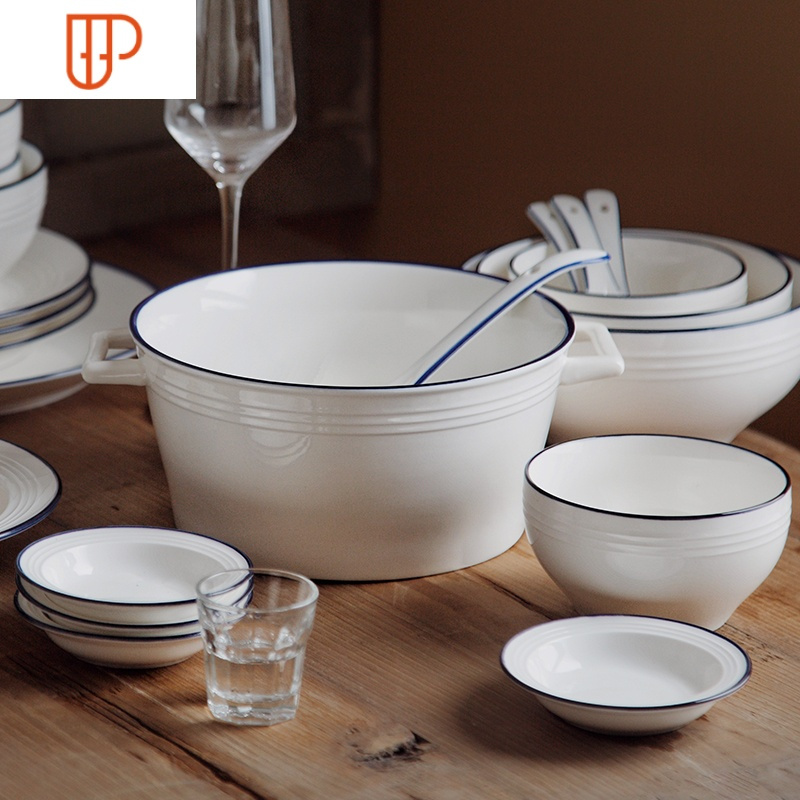 驼背雨奶奶日式碗碟套装家用陶瓷碗盘碗筷简约ins网红餐具套装国泰家