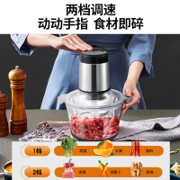金正(NINTAUS) 绞肉机 绞肉机家用 家用电动碎肉机多功能料理机搅馅打剁辣椒机搅拌机JZR-R339玻璃碗单刀A款