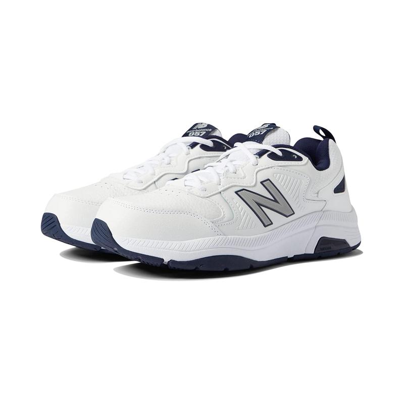 新百伦(New Balance)男训练鞋稳定舒适透气耐磨防滑综合健身室内 White/Navy 47.5