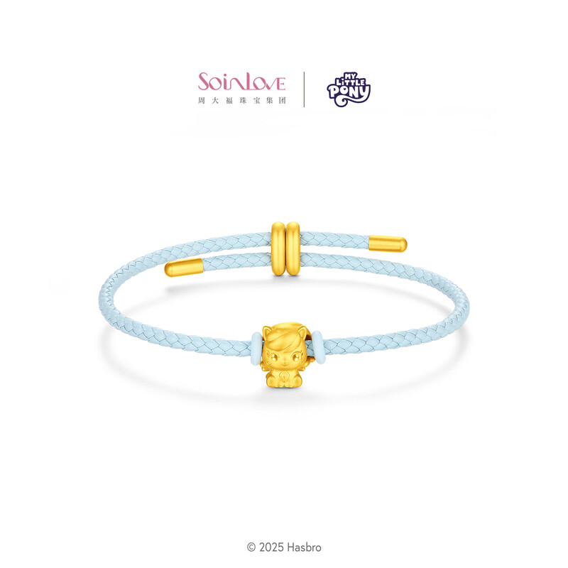 周大福小马宝莉联名紫悦碧琪柔柔珍奇足金黄金转运珠配绳[多款] VR1985-VR1990高清大图