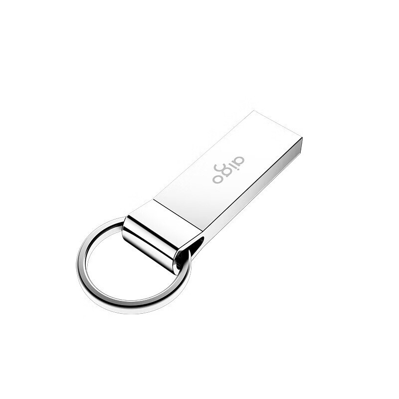 爱国者(aigo)16GB USB2.0 U盘 U210 金属U盘 车载U盘 银色一体封装便携挂环