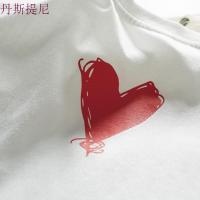 东京衣柜夏季新款卡通手绘印花韩版青年休闲短袖T恤男修身体恤男白色