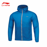 [自营]李宁(LI-NING)18春季 李宁男女防晒服轻薄舒服防风宽松运动风衣 海岛蓝(男)AFDN317-1