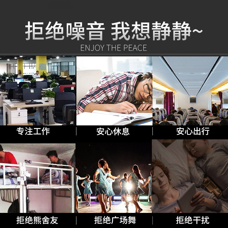 3M隔音耳塞防噪音睡眠睡觉宿舍防吵呼噜打呼噜降噪荧光黄1对蓝色收纳盒+替换2盒(12只)高清大图
