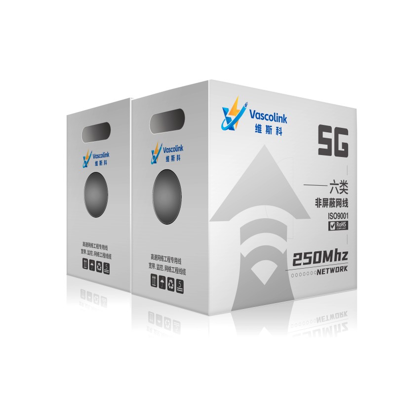 维斯科 VasF-C6-56BL 0.56mm线径 六类4对非屏蔽网线 305.00米/箱(计价单位:箱)蓝色高清大图