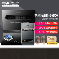 澳柯玛(AUCMA)烟灶燃热三件套18立方大吸力侧吸式烟机燃气灶燃热联保天然气苏宁自营官方旗舰009D+23B+D002