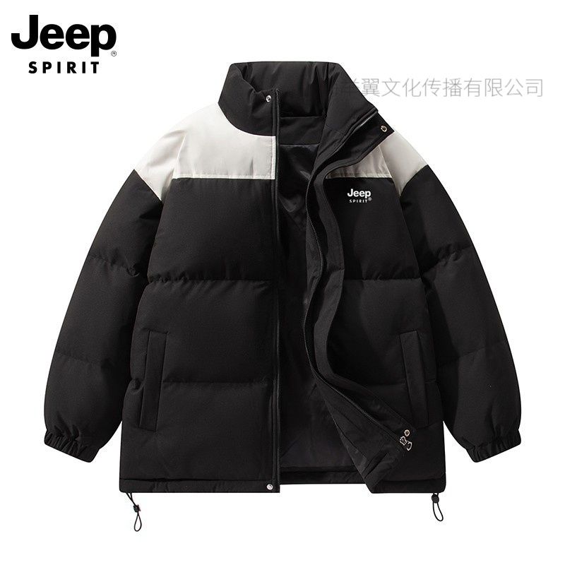 JEEP SPIRIT棉服男士新款冬季加厚宽松面包服女立领棉衣潮牌情侣冬装高清大图