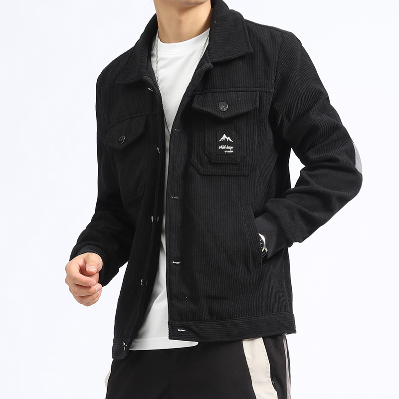 new lake灯芯绒外套男秋冬成熟稳重男装灯蕊绒秋季夹克百搭男士秋装