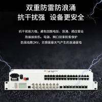 博扬 综合业务电话光端机 4路E1+30路电话+8路百兆物理隔离网+2路磁石 单纤20km 机架式 1对